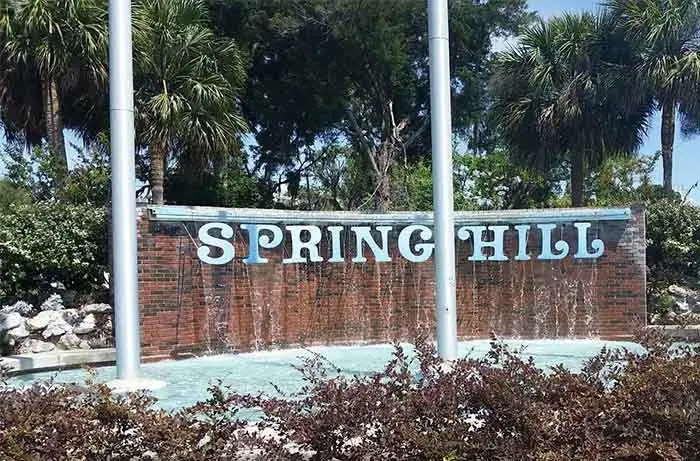 Spring Hill, Florida entrance sign